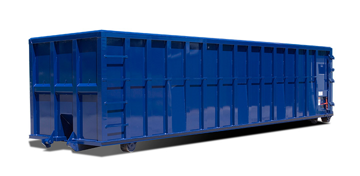 blue roll off container
